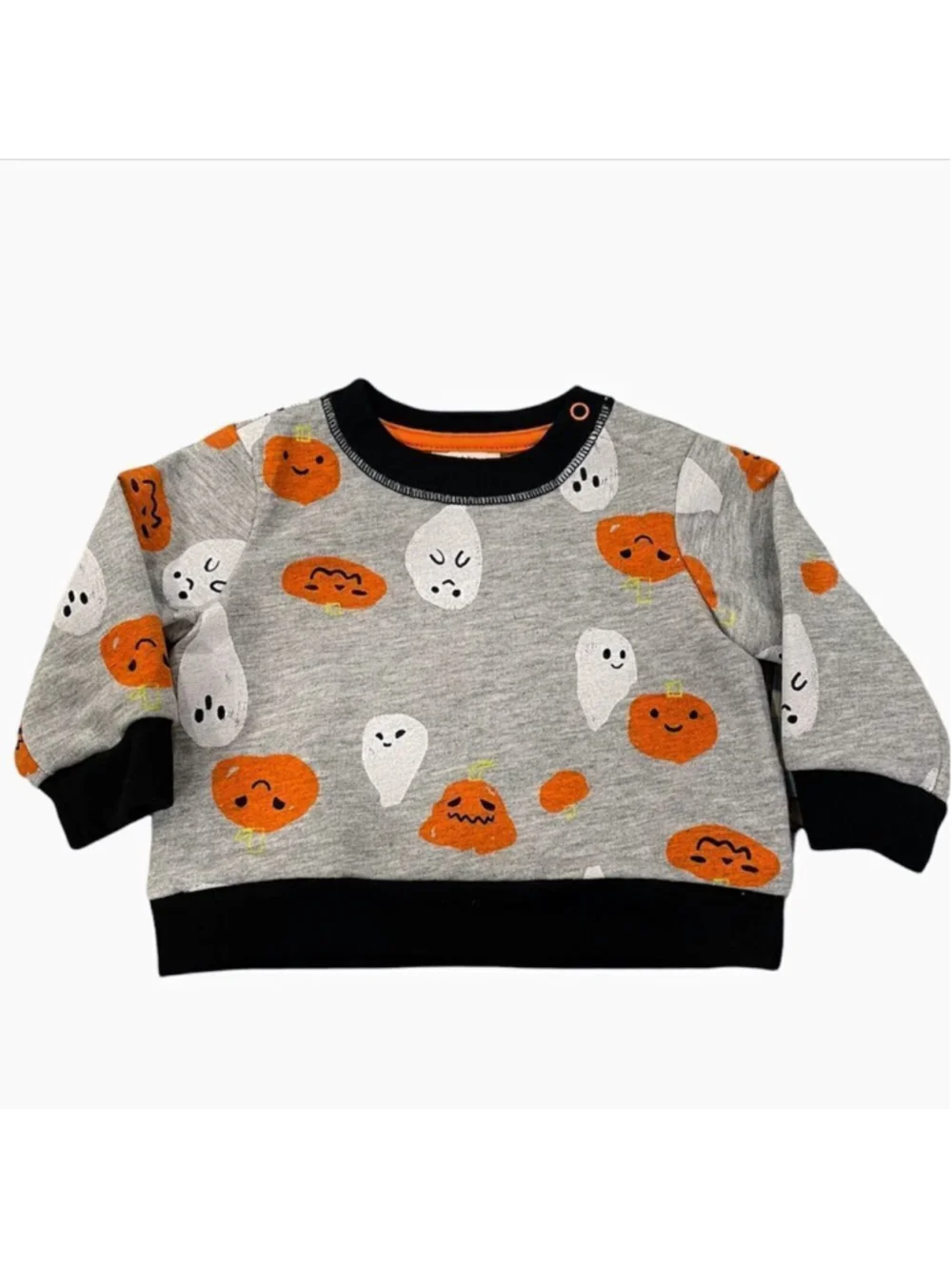 Cat & Jack Infants Size 0-3 Months Halloween Outfit 2 Piece Ghost Pumpkins NWT